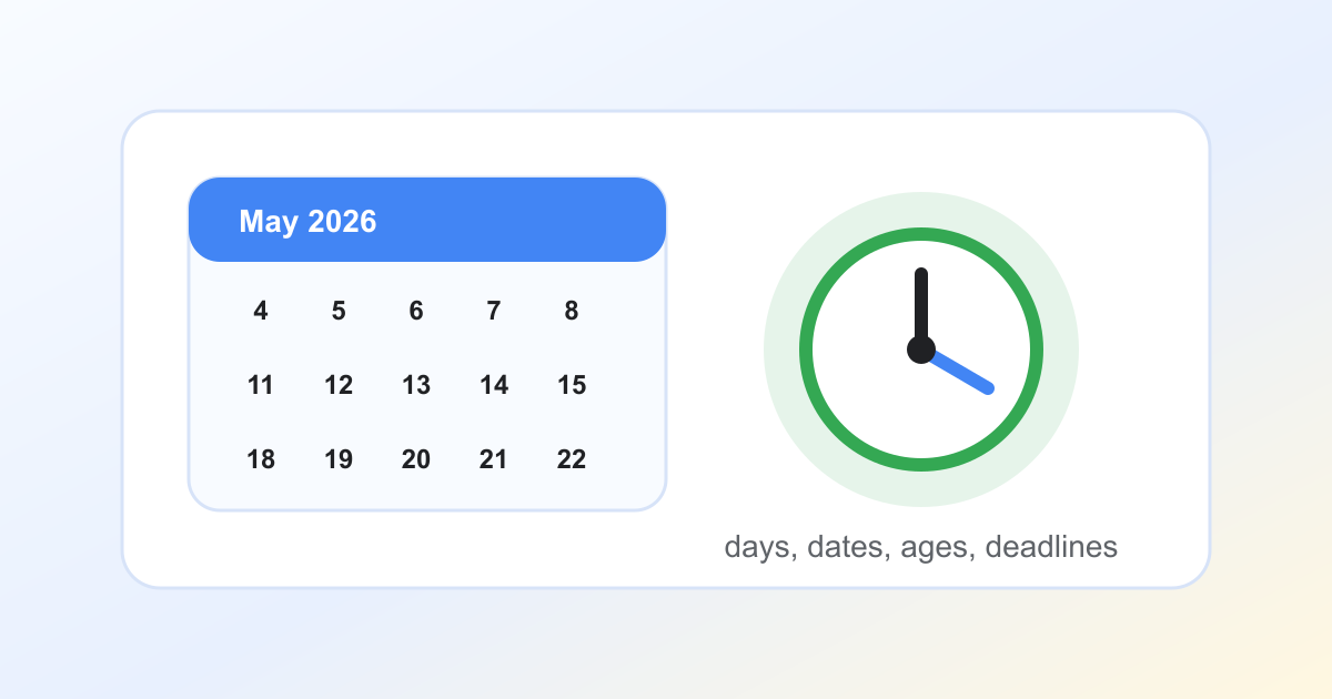 Calculate Date: Add or Subtract Days, Weeks, Months, and Years guide illustration